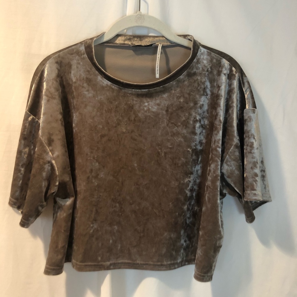 Crushed Velvet Urban Outfitters Crop Top